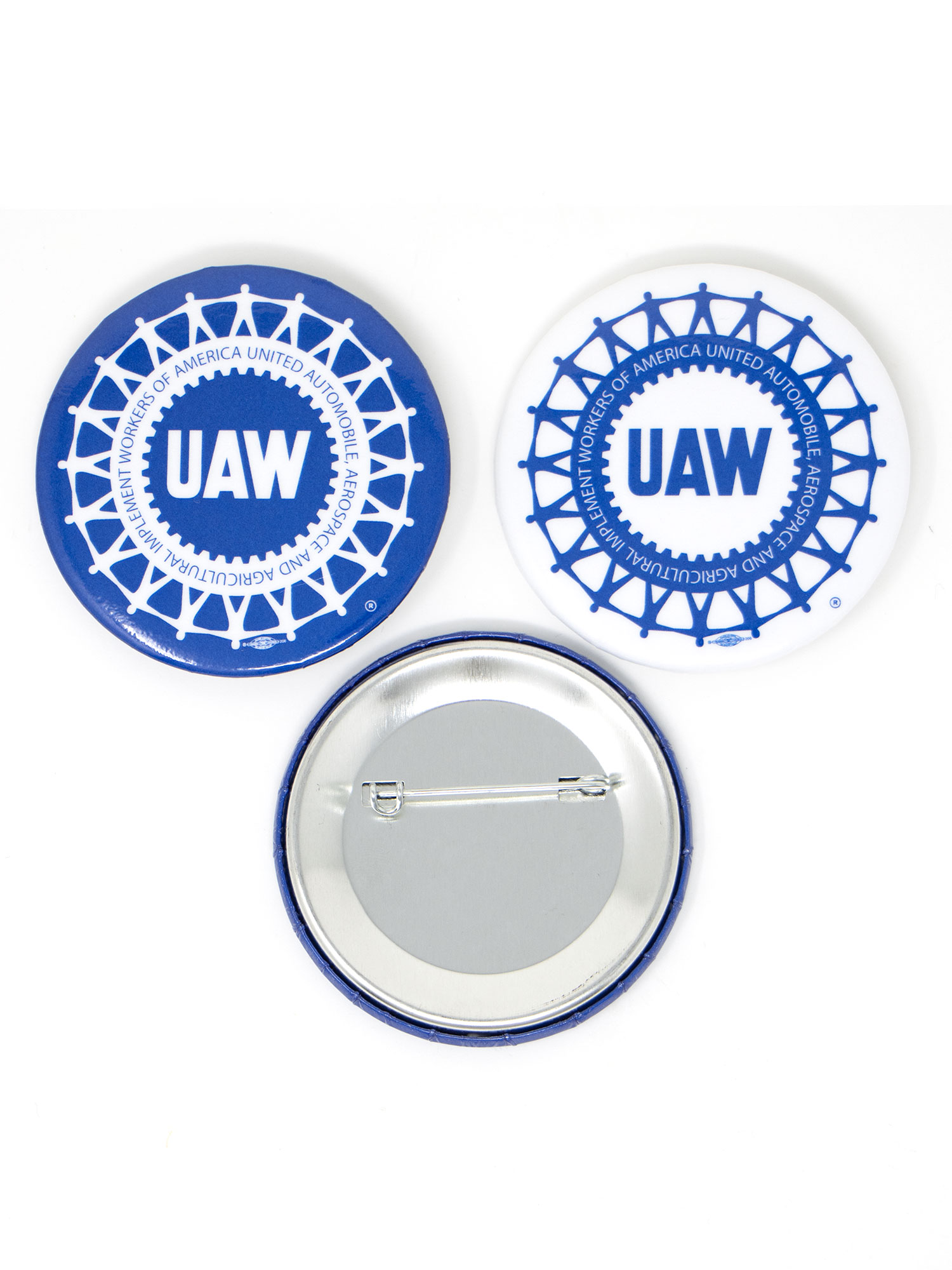 2.25 Inch UAW Button Packs - 20 Buttons Total